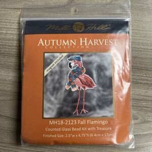 Mill Hill Cross Stitch Glass Bead Kit Fall Flamingo MH18-2123 2.5x4.75 Inch
